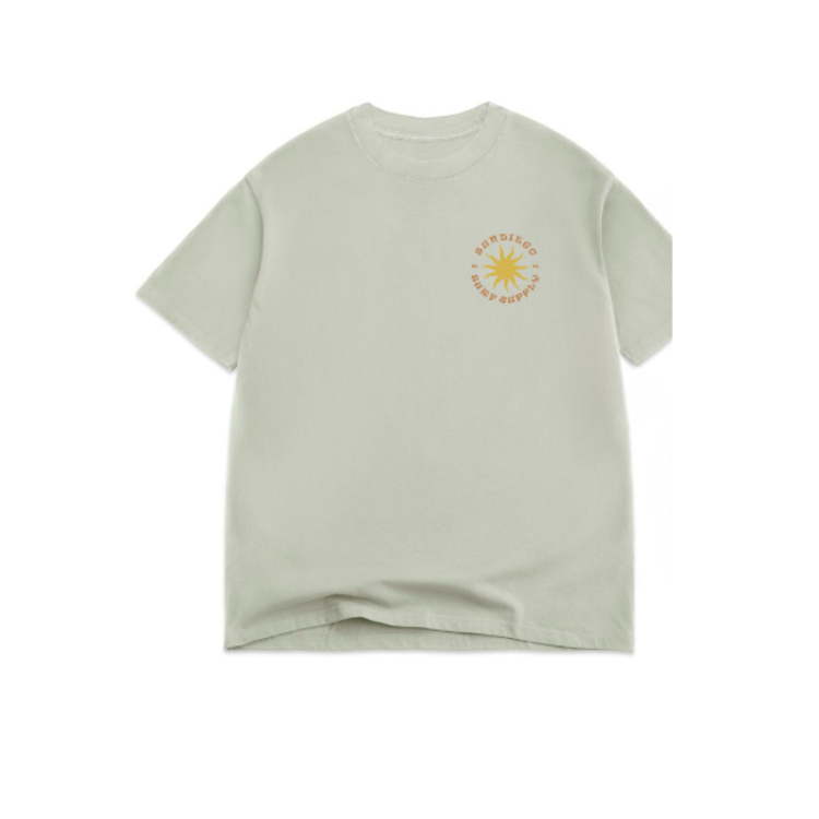 SunDiego SD MAP BOX TEE - SAGE - Sun Diego Boardshop