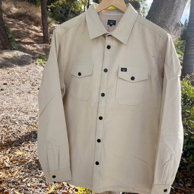 SunDiego Brodi Shacket - CREAM - Sun Diego Boardshop