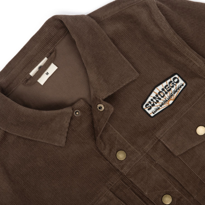 SUNDIEGO RANGER CORD JACKET - DARK BROWN - Sun Diego Boardshop