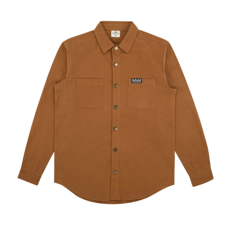 SunDiego Cardiff Solid Flannel - RUST - Sun Diego Boardshop