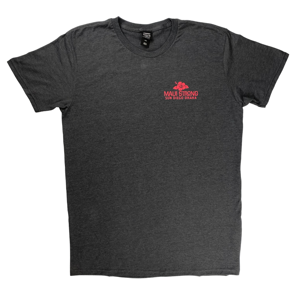 Sun Diego Maui Strong Fundraiser Tee - Charcoal Heather - Sun Diego Boardshop