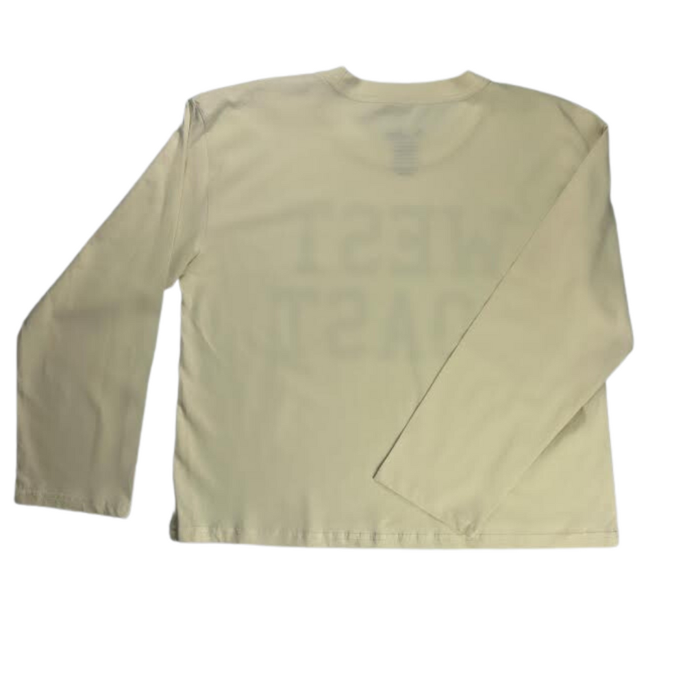 Sun Diego Long Sleeve West Coast Crop Tee  - Buttergreen - Sun Diego Boardshop