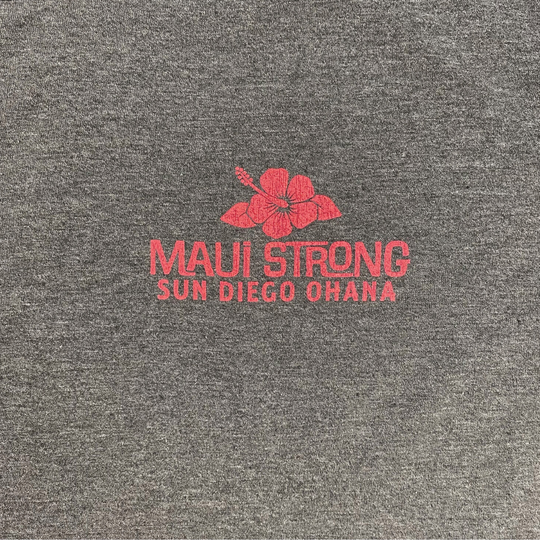 Sun Diego Maui Strong Fundraiser Tee - Charcoal Heather (Detail Front)