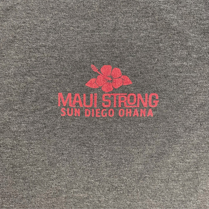 Sun Diego Maui Strong Fundraiser Tee - Charcoal Heather - Sun Diego Boardshop