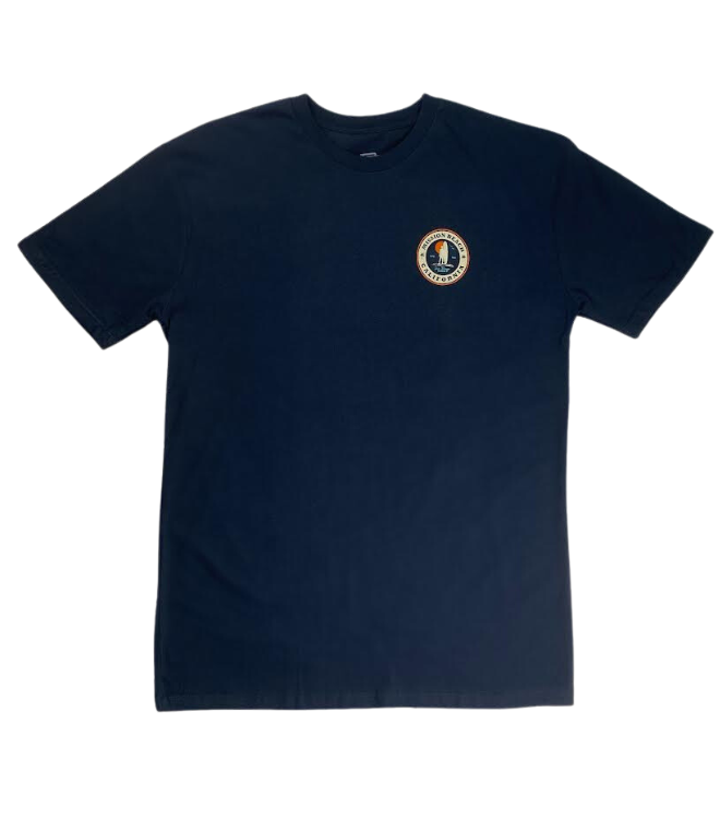 Sun Diego Mission Beach Surf Check Tee - Navy (Front)