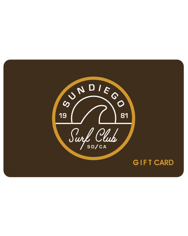 Sun Diego Physical Gift Cards For In Store Purchases - Sun Diego Boardshop