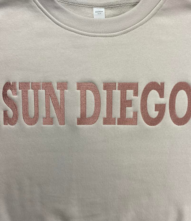 Sun Diego Fleece Embroidered - Bone - Sun Diego Boardshop