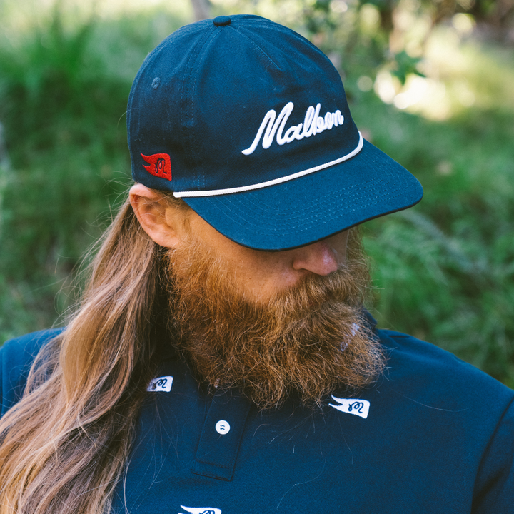 MALBON GOLF WINSTON ROPE HAT - NAVY - Sun Diego Boardshop