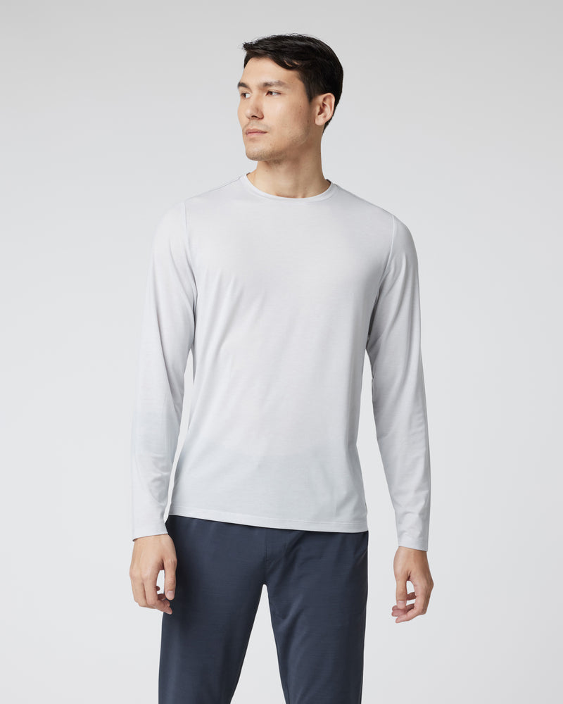 VUORI Long Sleeve Current Tech Tee - FROST GREY - Sun Diego Boardshop