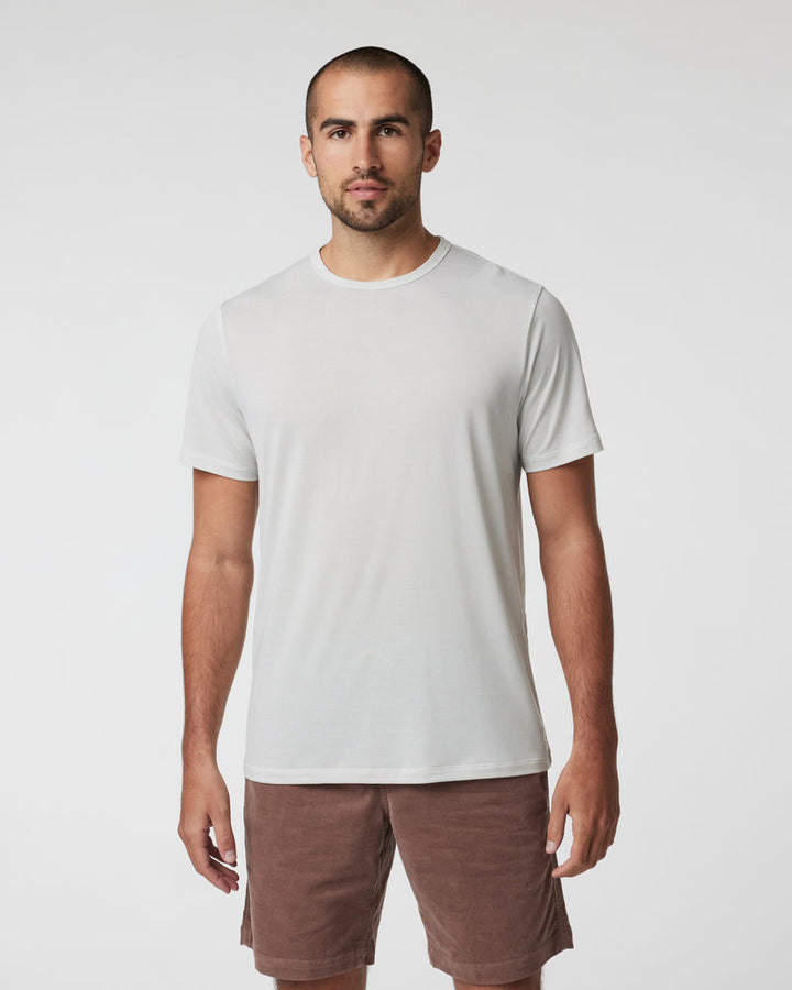 VUORI Short Sleeve Marina Stripe Tee - LIGHT GREY - Sun Diego Boardshop