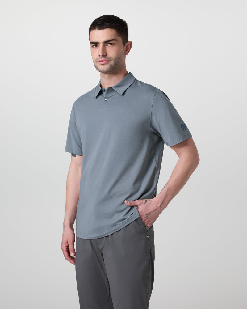 Vuori Short Sleeve Feather Polo - Dusty Blue - Sun Diego Boardshop