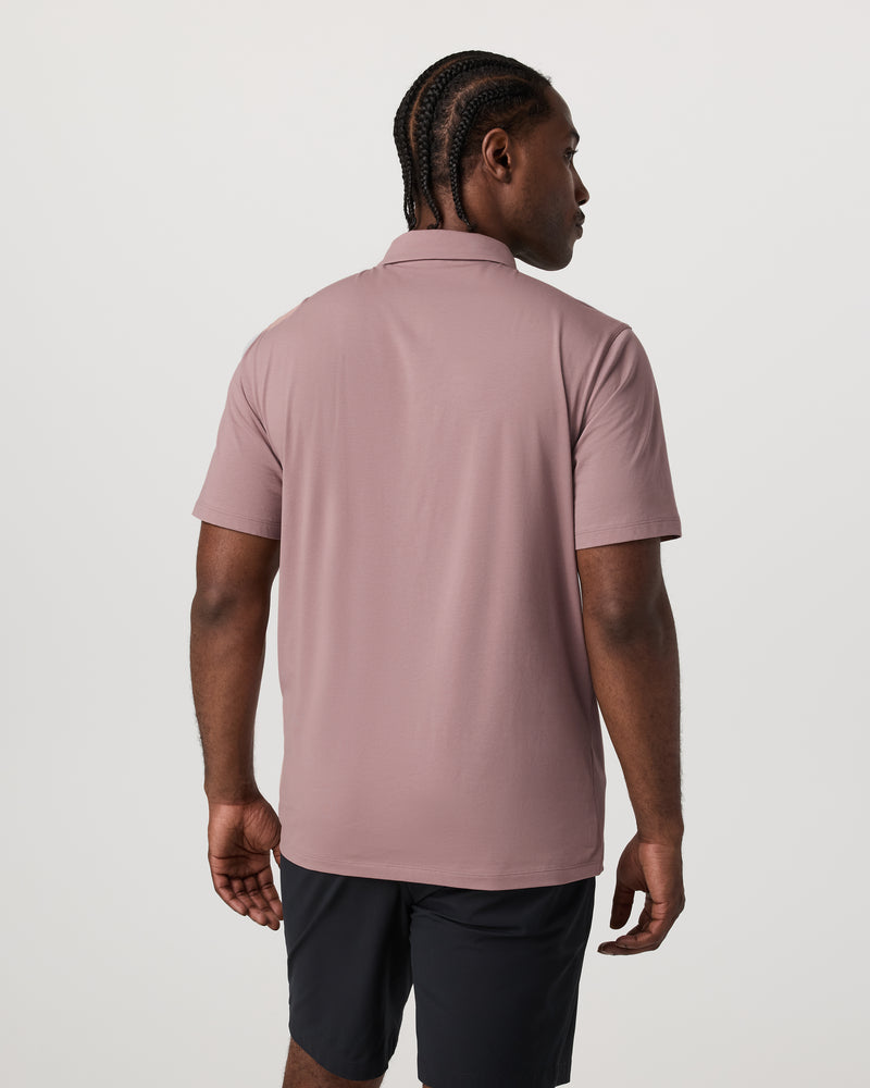 Vuori Short Sleeve Feather Polo - Zion Rose - Sun Diego Boardshop