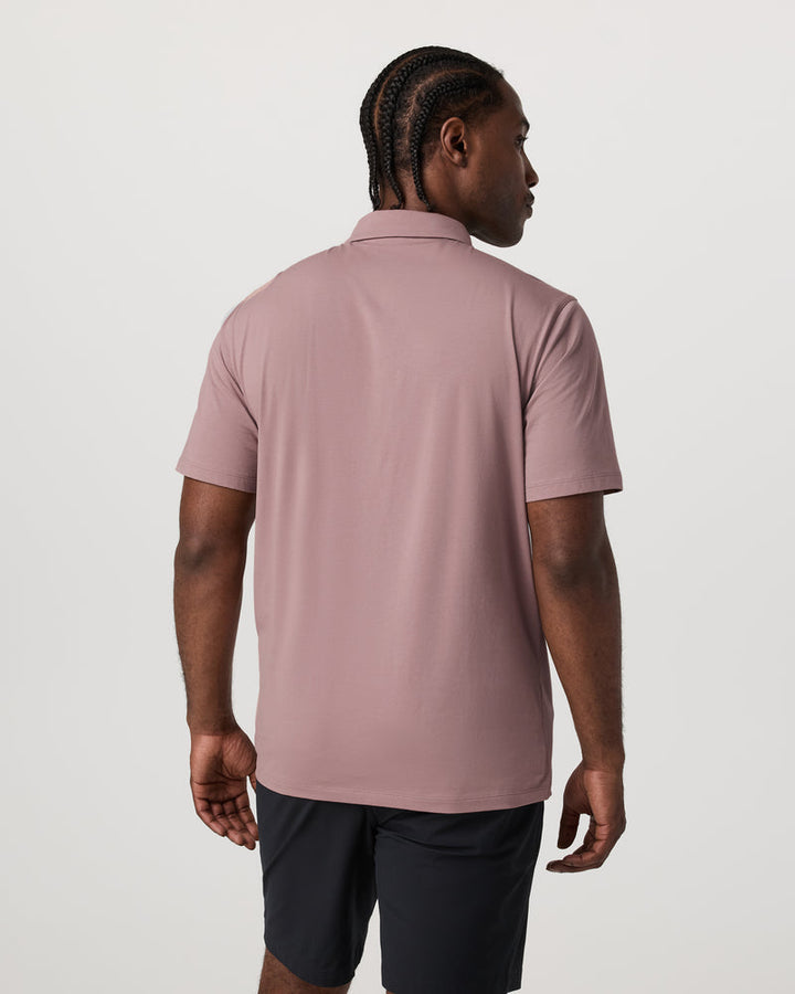 Vuori Short Sleeve Feather Polo - Zion Rose - Sun Diego Boardshop