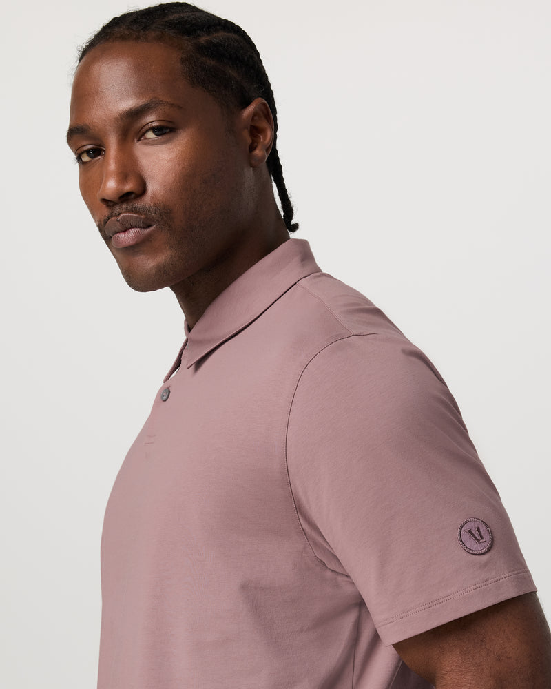 Vuori Short Sleeve Feather Polo - Zion Rose - Sun Diego Boardshop