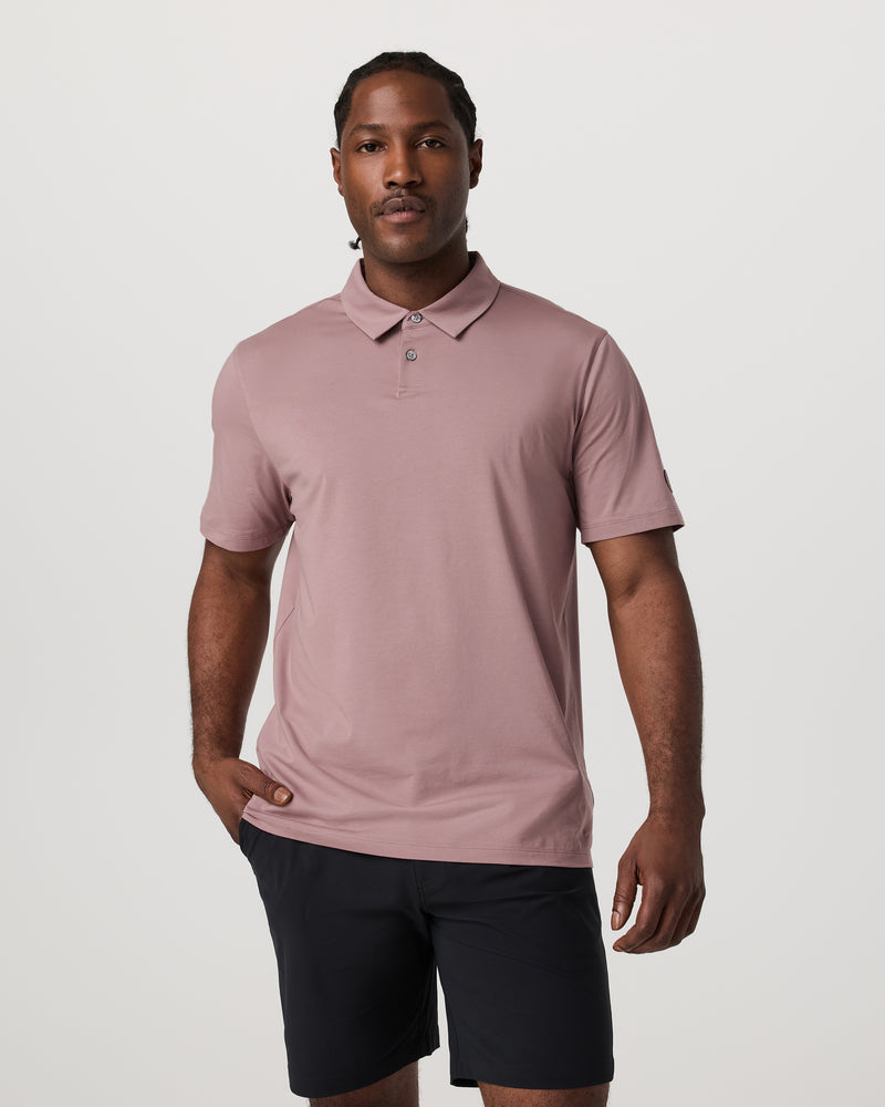 Vuori Short Sleeve Feather Polo - Zion Rose - Sun Diego Boardshop
