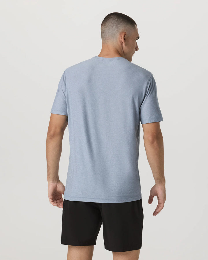 Vuori Men's Strato Tech Tee - Blue Dusk Heather - Sun Diego Boardshop