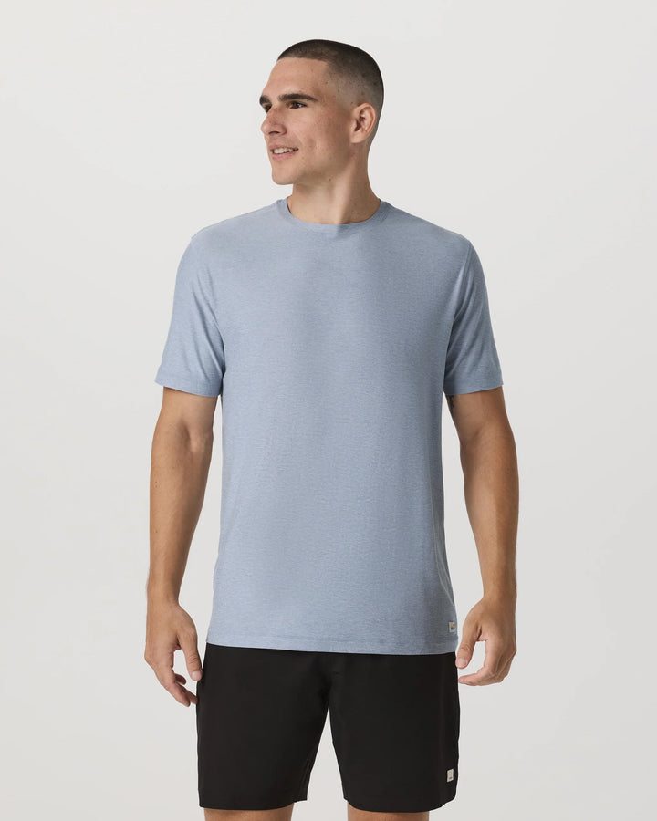 Vuori Men's Strato Tech Tee - Blue Dusk Heather - Sun Diego Boardshop