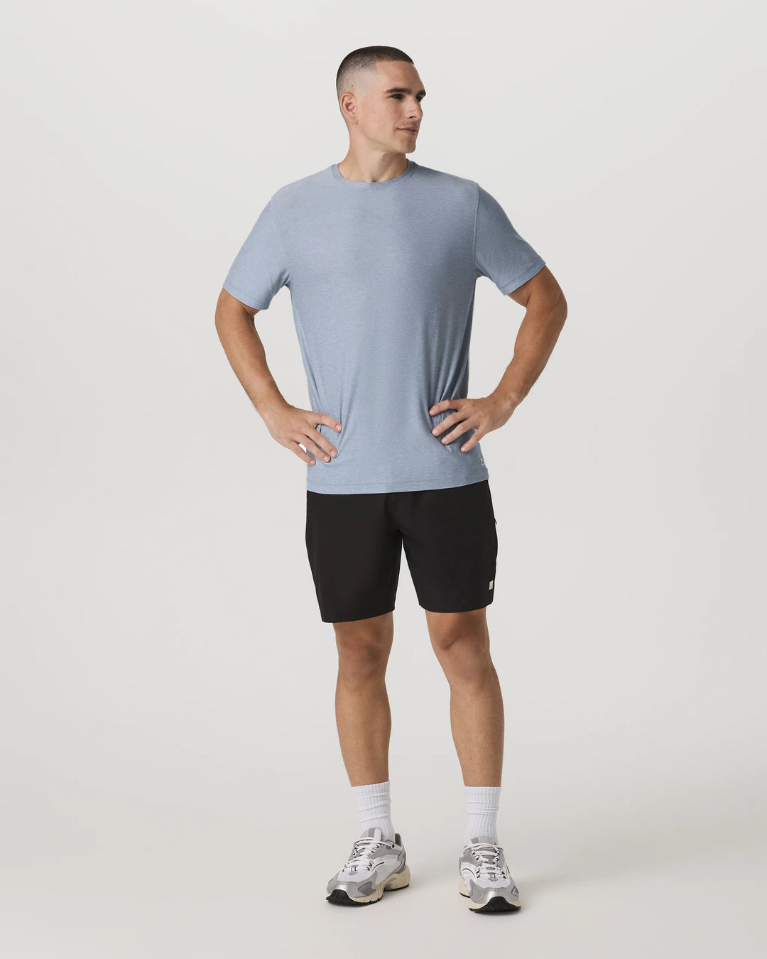 Vuori Men's Strato Tech Tee - Blue Dusk Heather - Sun Diego Boardshop