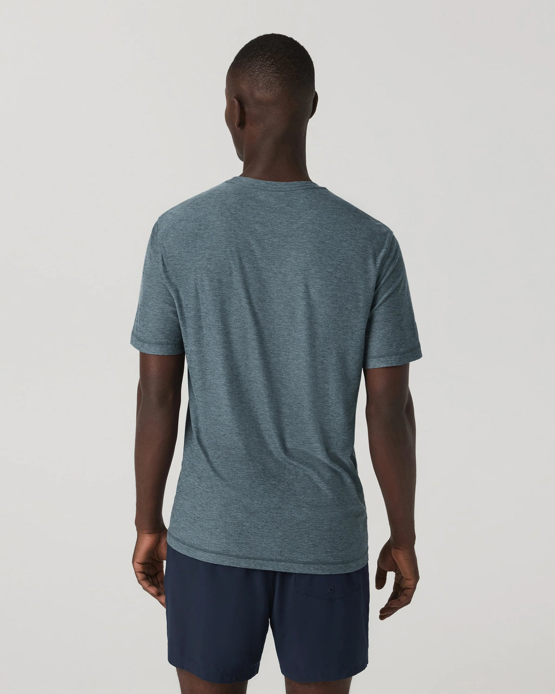 Vuori Men's Strato Tech Tee - Blue Sea Heather - Sun Diego Boardshop