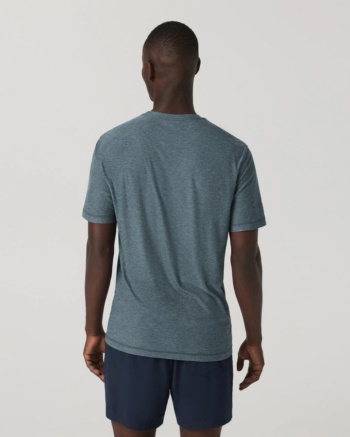 Vuori Men's Strato Tech Tee - Blue Sea Heather - Sun Diego Boardshop
