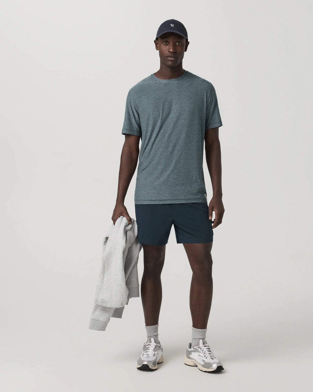 Vuori Men's Strato Tech Tee - Blue Sea Heather - Sun Diego Boardshop