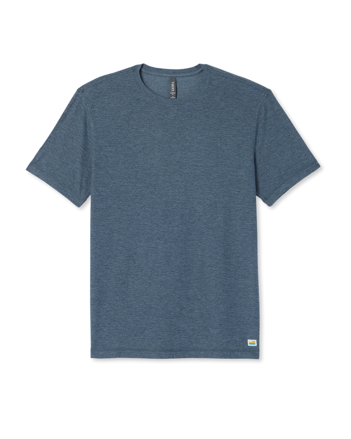 Vuori Men's Strato Tech Tee - Blue Sea Heather - Sun Diego Boardshop