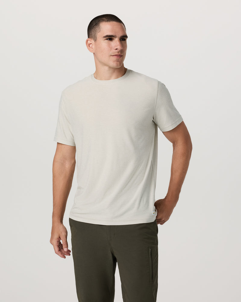 Vuori Strato Tech Tee - Mushroom Heather - Sun Diego Boardshop