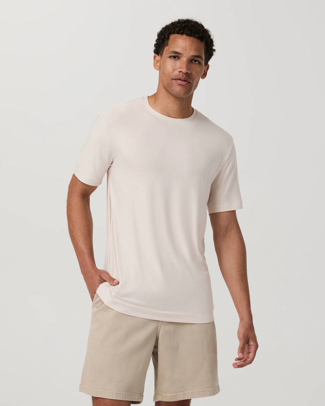 Vuori Men's Strato Tech Tee - Milkweed Heather