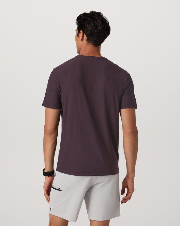 Vuori Strato Tech Tee - Raisin Heather - Sun Diego Boardshop
