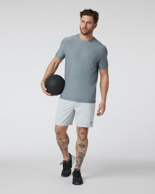 Vuori Strato Tech Tee - Dusty Blue Heather - Sun Diego Boardshop