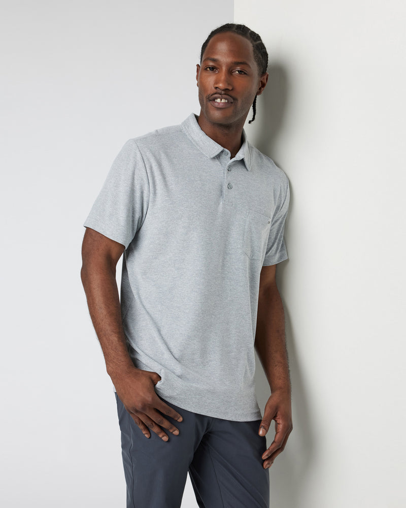 Vuori Ace Polo - Light Grey - Sun Diego Boardshop