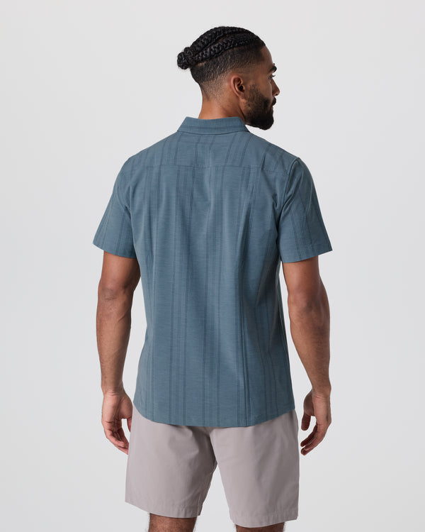 Vuori Short Sleeve Bridge Button Down - Light Deep Sea - Sun Diego Boardshop