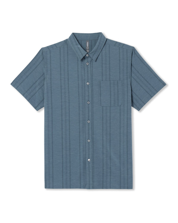 Vuori Short Sleeve Bridge Button Down - Light Deep Sea - Sun Diego Boardshop