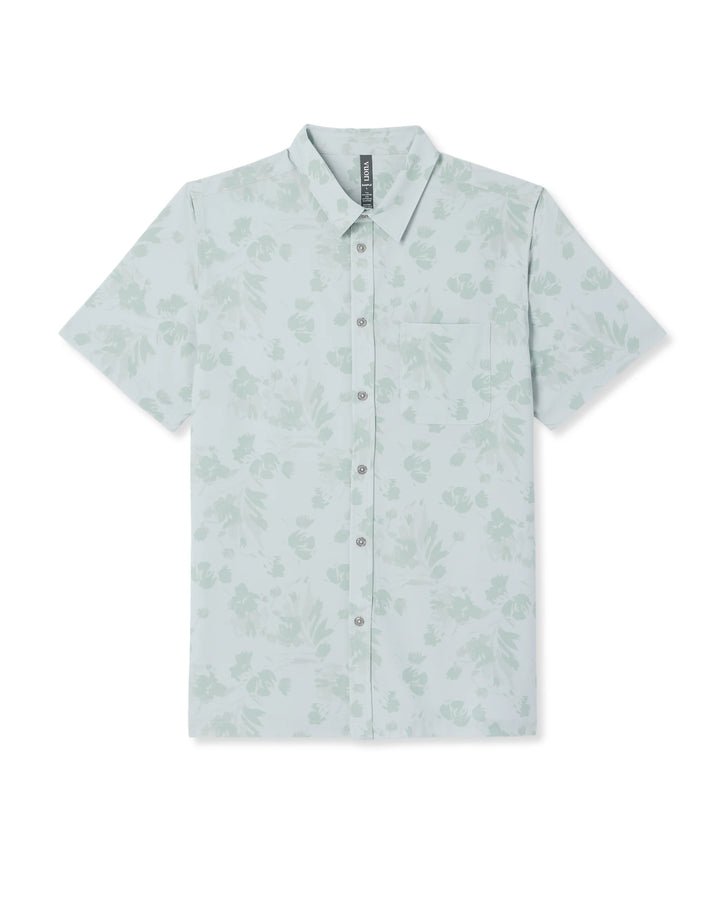 Vuori Men's Short Sleeve Bridge Button Down - Storm Blue Fleur - Sun Diego Boardshop