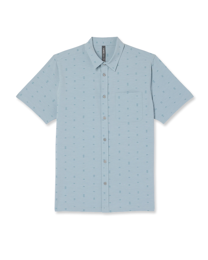 Vuori Men's Short Sleeve Bridge Button Down - Raindrop Stone - Sun Diego Boardshop