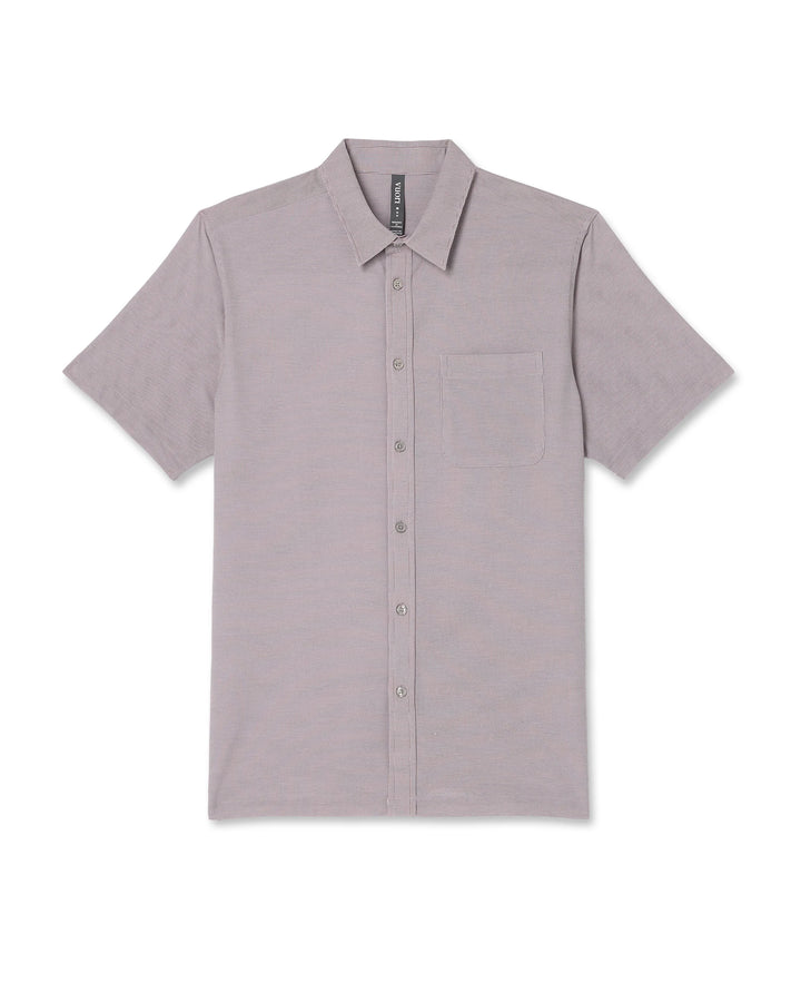 Vuori Men's Short Sleeve Bridge Button Down - Sable Mini Stripe - Sun Diego Boardshop