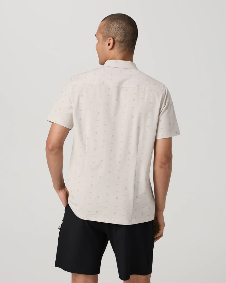 Vuori Men's Short Sleeve Bridge Button Down - Salt Stone - Sun Diego Boardshop
