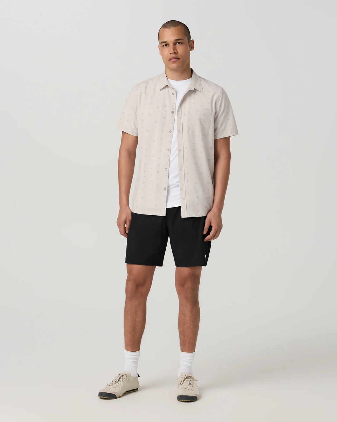 Vuori Men's Short Sleeve Bridge Button Down - Salt Stone - Sun Diego Boardshop