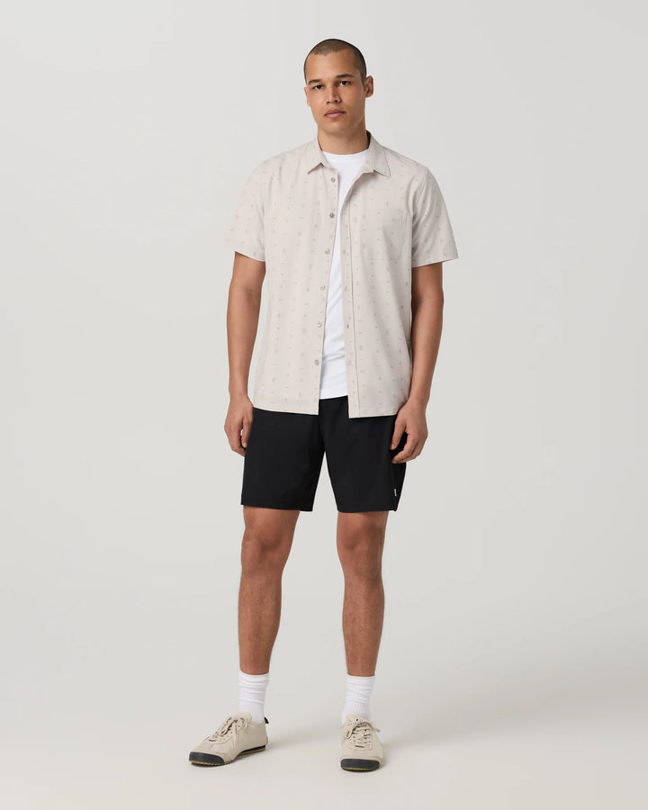 Vuori Men's Short Sleeve Bridge Button Down - Salt Stone - Sun Diego Boardshop