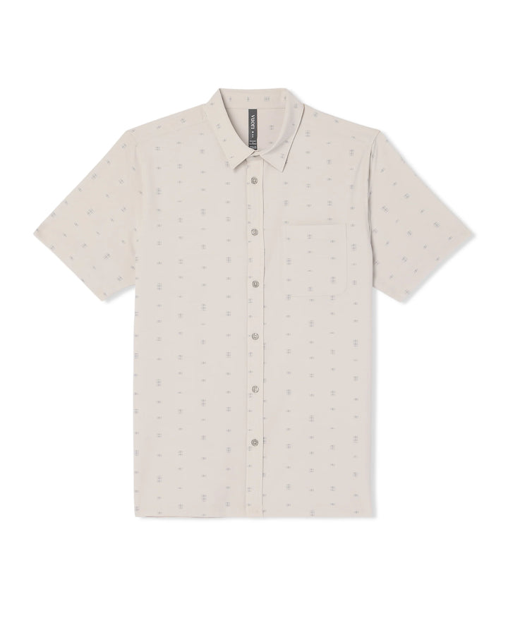 Vuori Men's Short Sleeve Bridge Button Down - Salt Stone - Sun Diego Boardshop