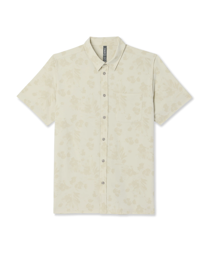 Vuori Men's Short Sleeve Bridge Button Down - Sandalwood Fleur