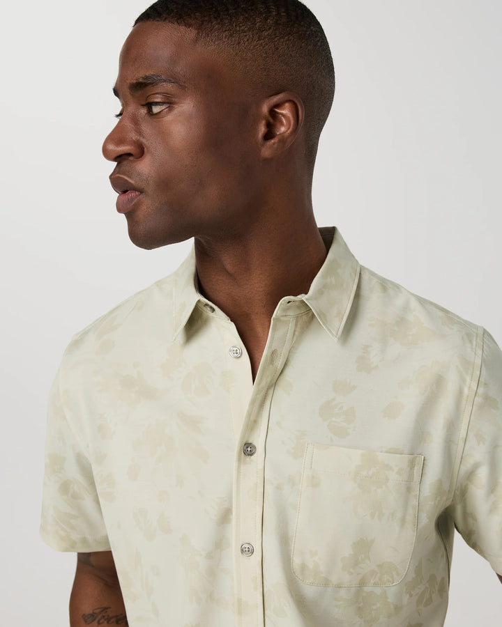 Vuori Men's Short Sleeve Bridge Button Down - Sandalwood Fleur
