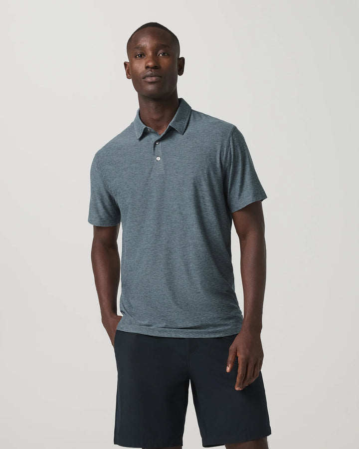 Vuori Men's Strato Tech Polo - Blue Sea Heather - Sun Diego Boardshop