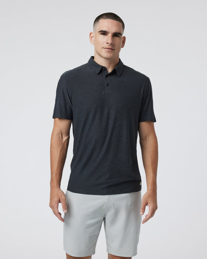 Vuori Strato Tech Polo - Charcoal Heather - Sun Diego Boardshop