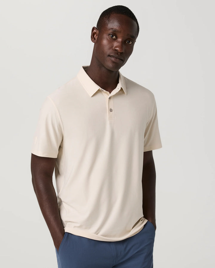 Vuori Men's Strato Tech Polo - Milkweed Heather - Sun Diego Boardshop