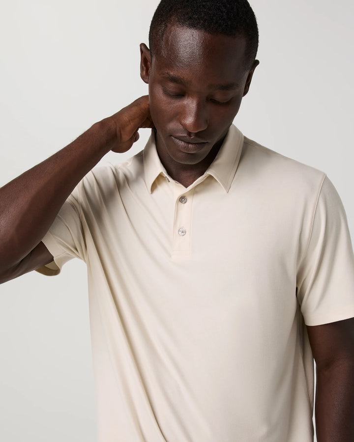 Vuori Men's Strato Tech Polo - Milkweed Heather - Sun Diego Boardshop