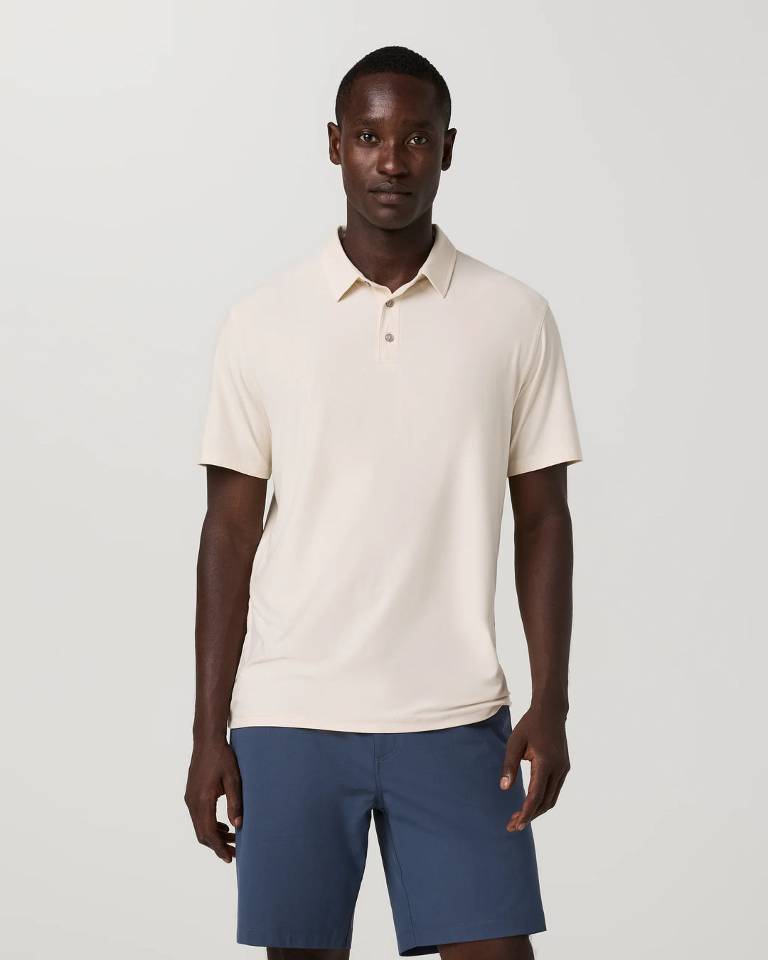 Vuori Men's Strato Tech Polo - Milkweed Heather - Sun Diego Boardshop