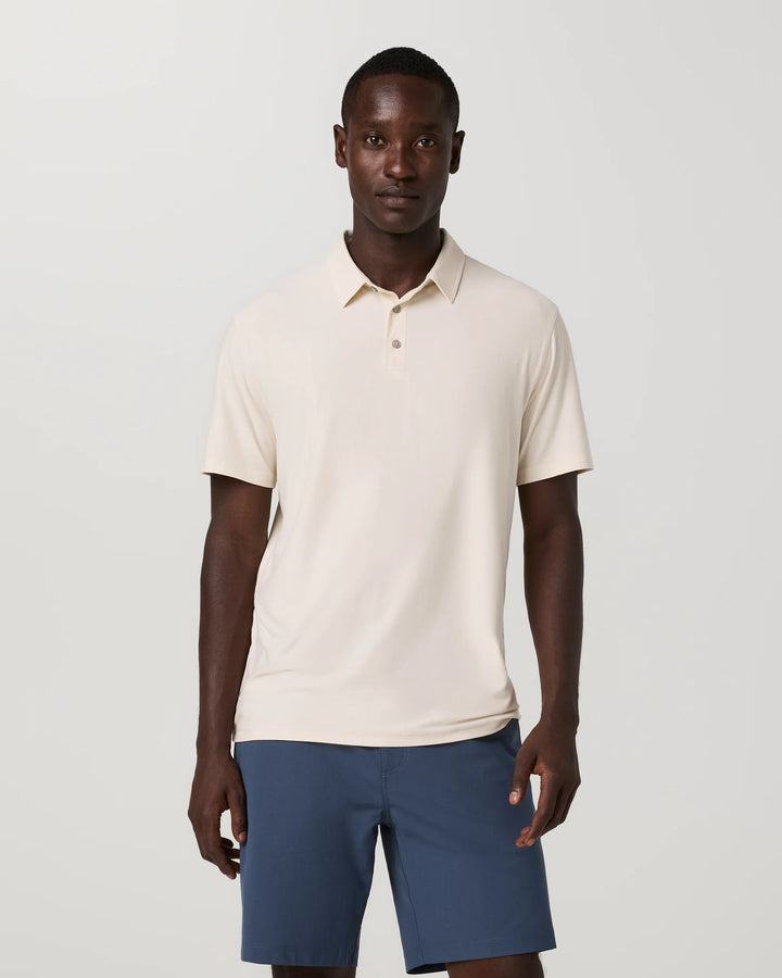 Vuori Men's Strato Tech Polo - Milkweed Heather - Sun Diego Boardshop