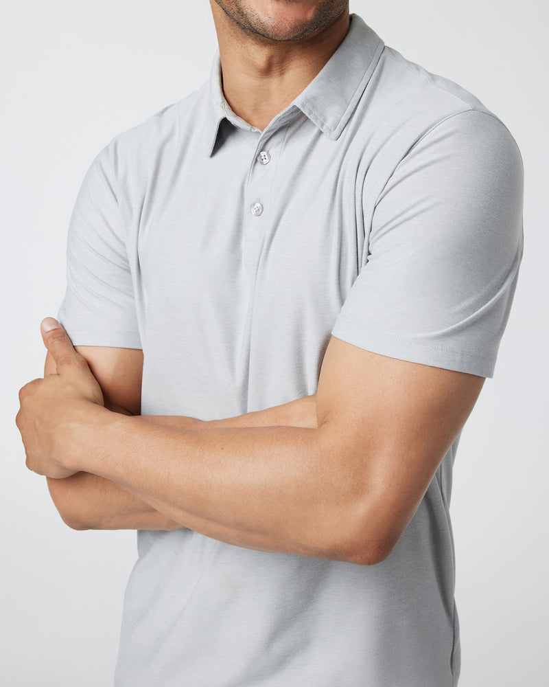 Vuori Strato Tech Polo - Platinum Heather - Sun Diego Boardshop