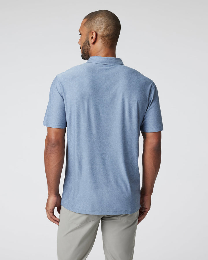 Vuori Men's Strato Tech Polo - Chambray Heather - Sun Diego Boardshop